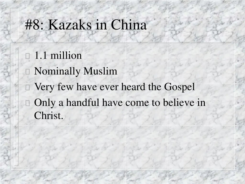 8 kazaks in china