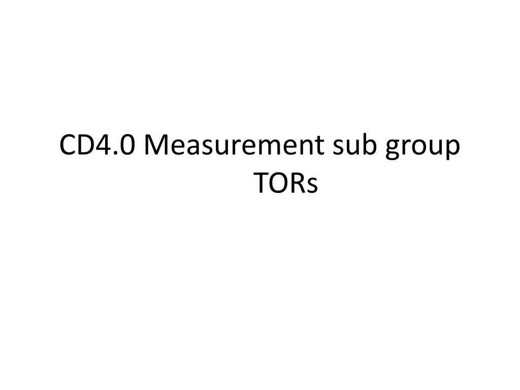 cd4 0 measurement sub group tors