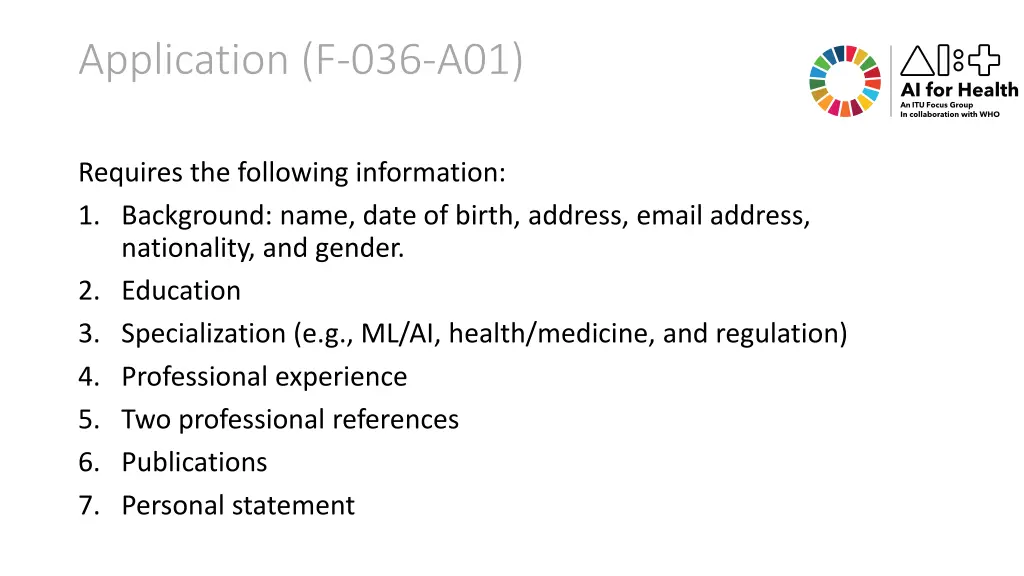 application f 036 a01