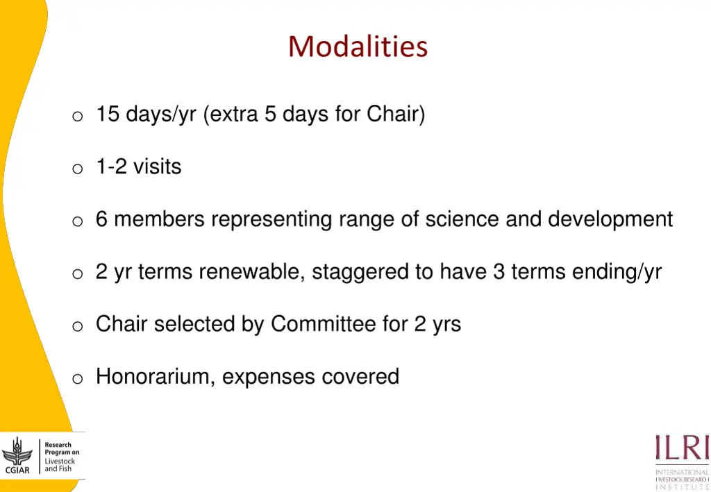 modalities