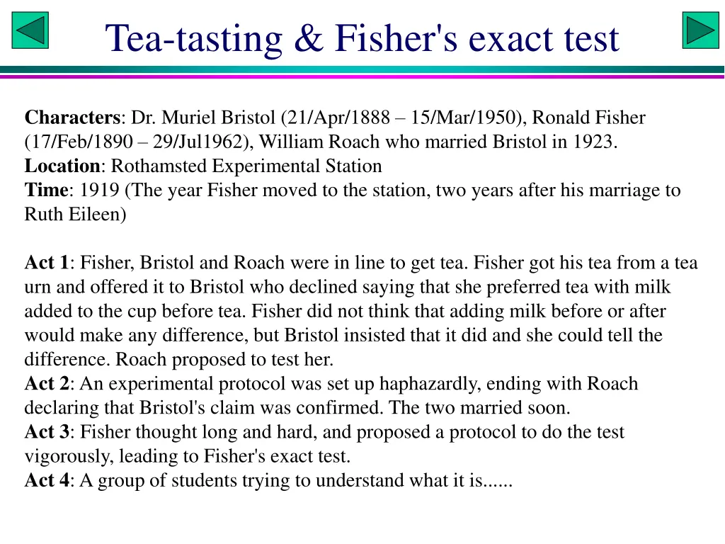tea tasting fisher s exact test