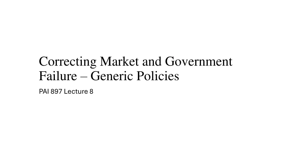 correcting market and government failure generic