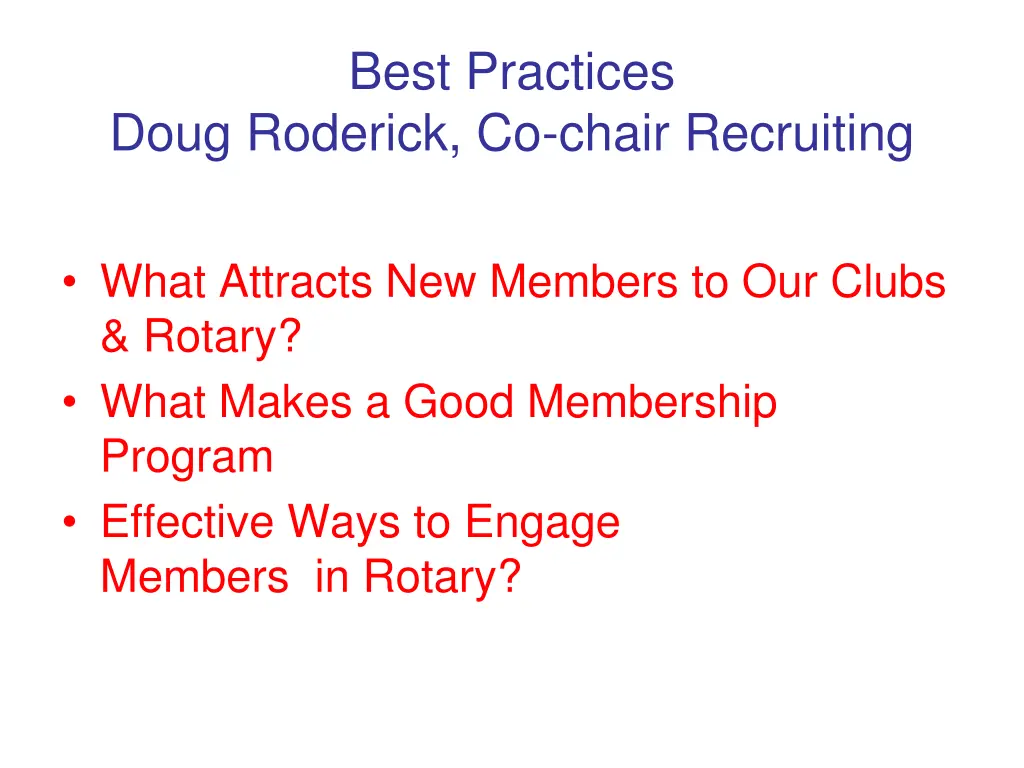 best practices