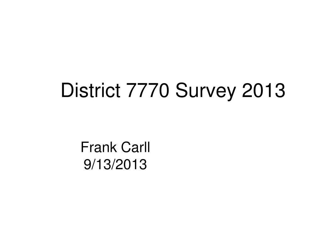 district 7770 survey 2013