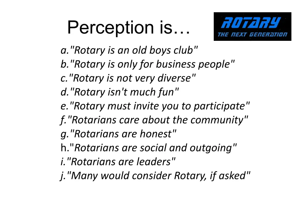 perception is
