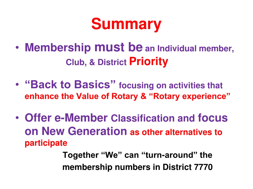 summary