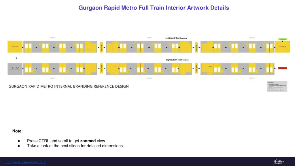gurgaon rapid metro full train interior artwork