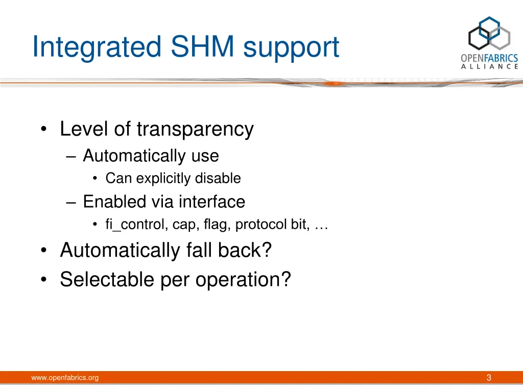integrated shm support