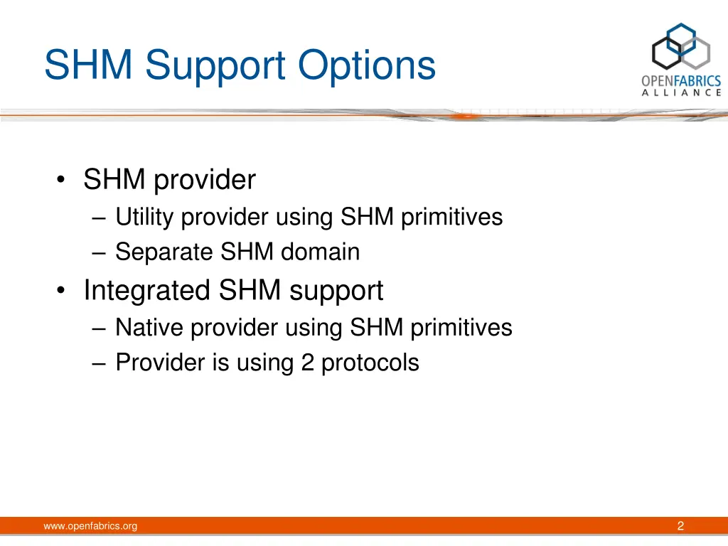 shm support options