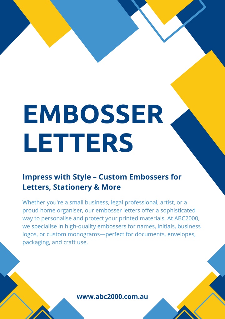 embosser letters