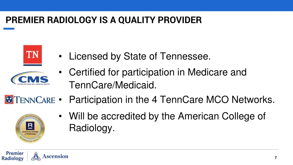 premier radiology is a quality provider