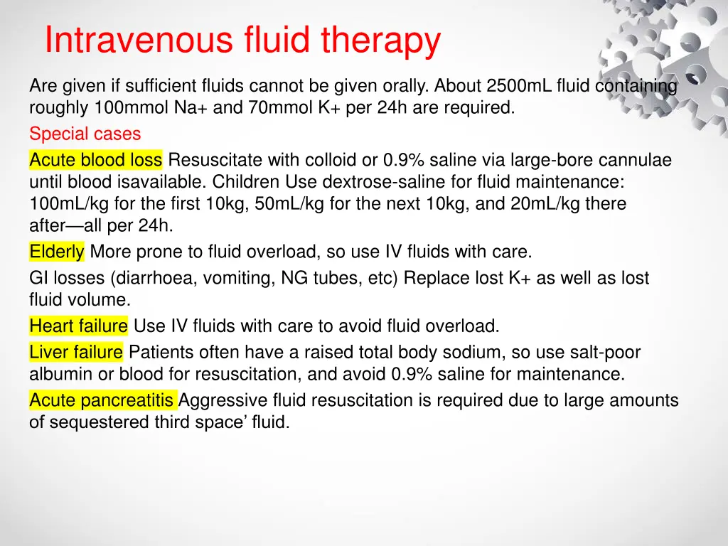 intravenous fluid therapy