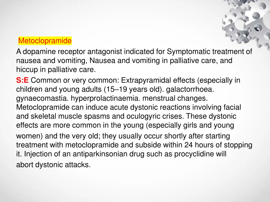 metoclopramide a dopamine receptor antagonist