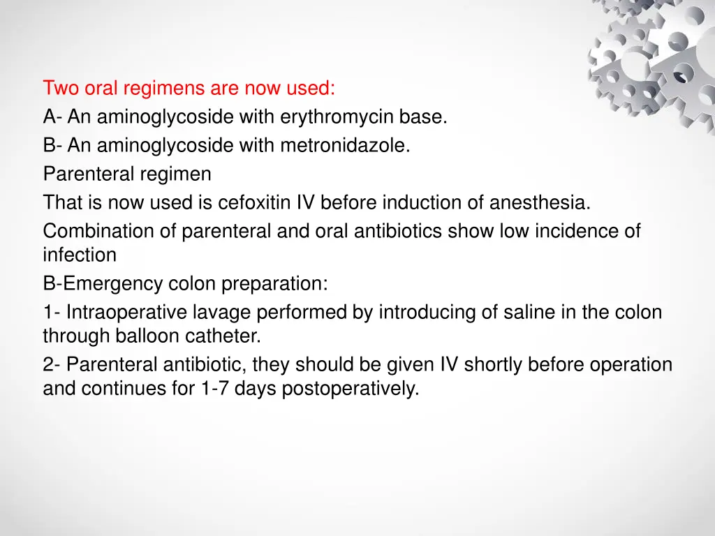 two oral regimens are now used