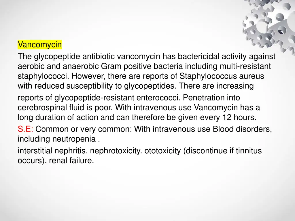 vancomycin the glycopeptide antibiotic vancomycin