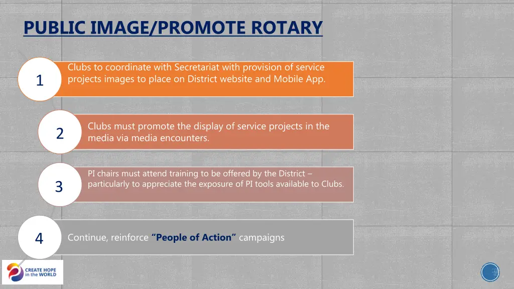 public image promote rotary