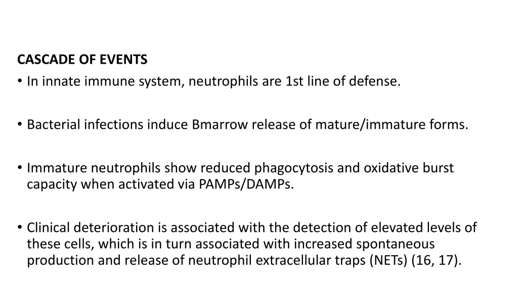 cascade of events in innate immune system