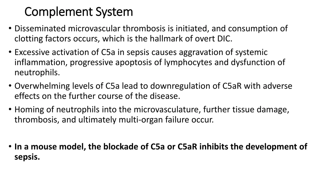 complement system complement system disseminated