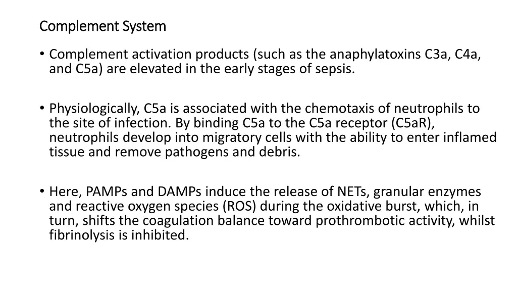 complement system complement system