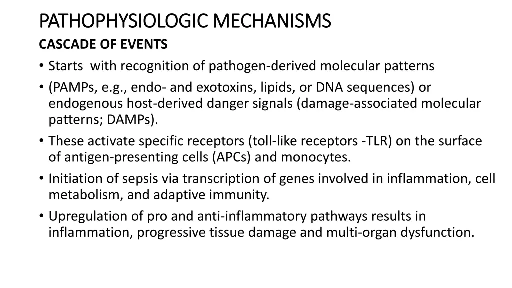 pathophysiologic mechanisms pathophysiologic