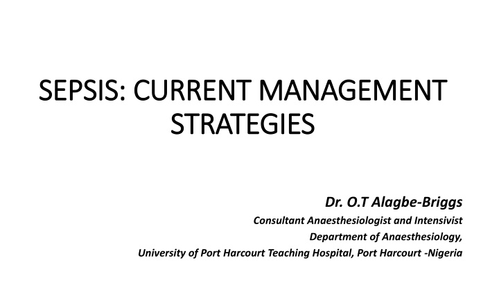 sepsis current management sepsis current