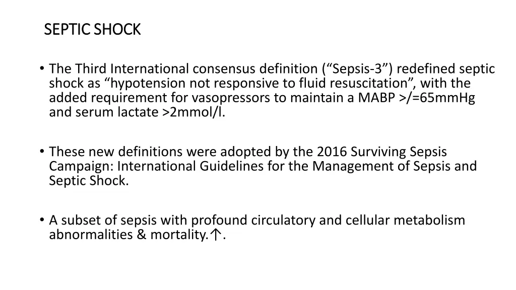 septic shock septic shock