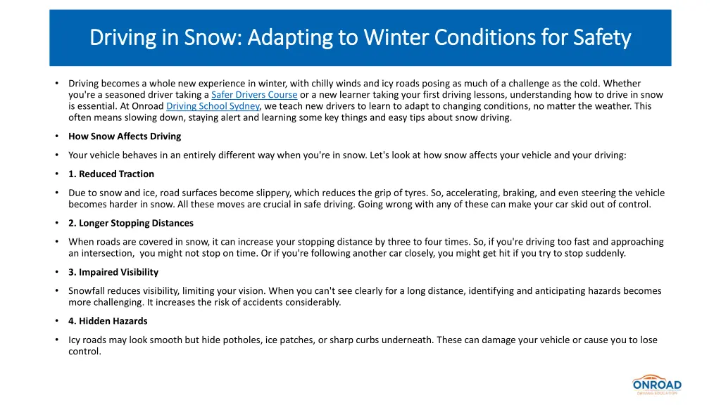 driving in snow adapting to winter conditions 1