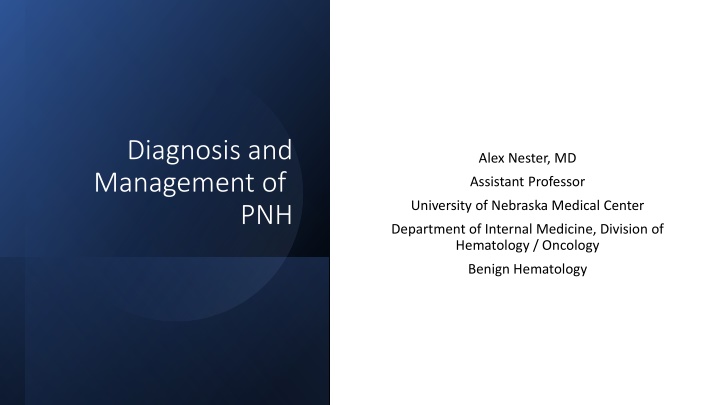 diagnosis and management of