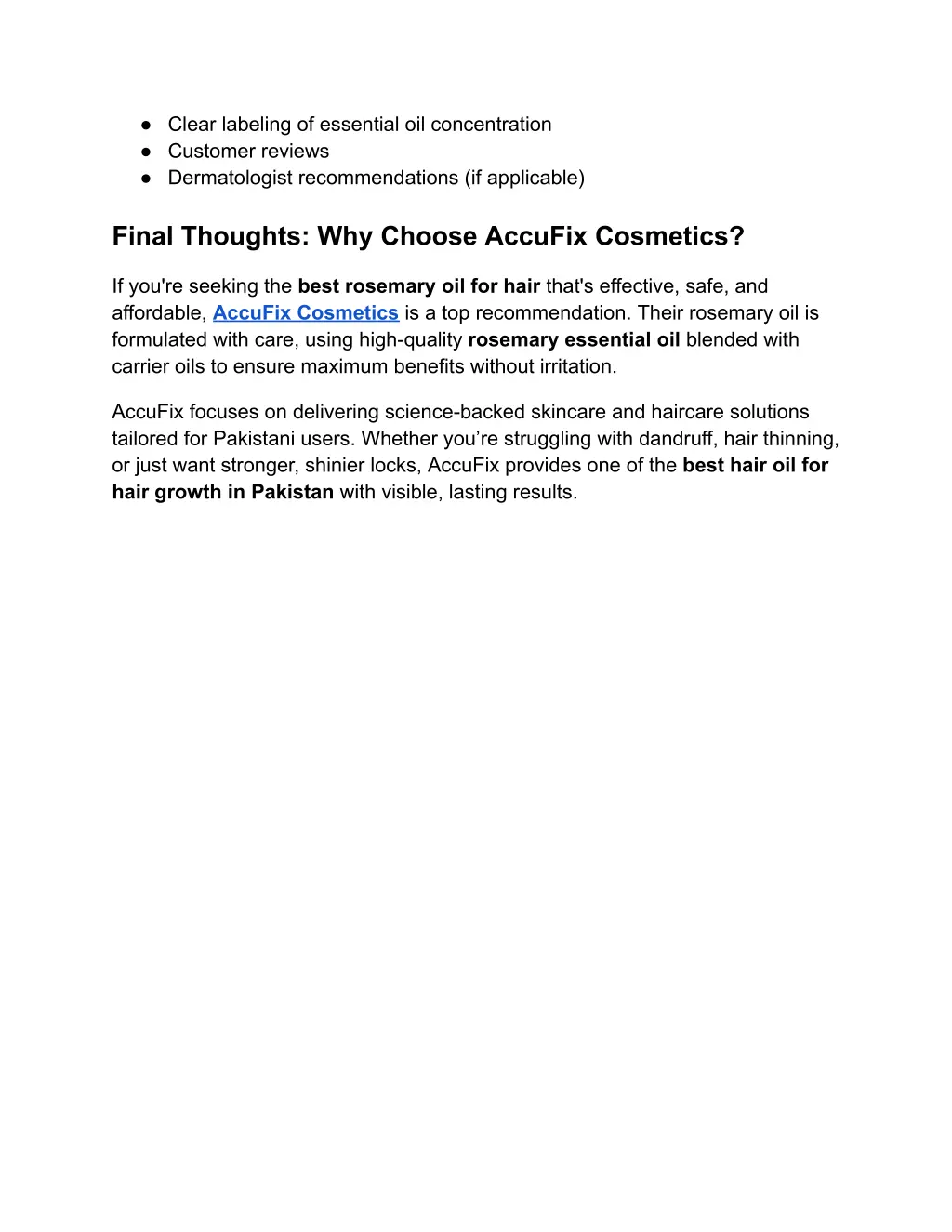 clear labeling of essential oil concentration