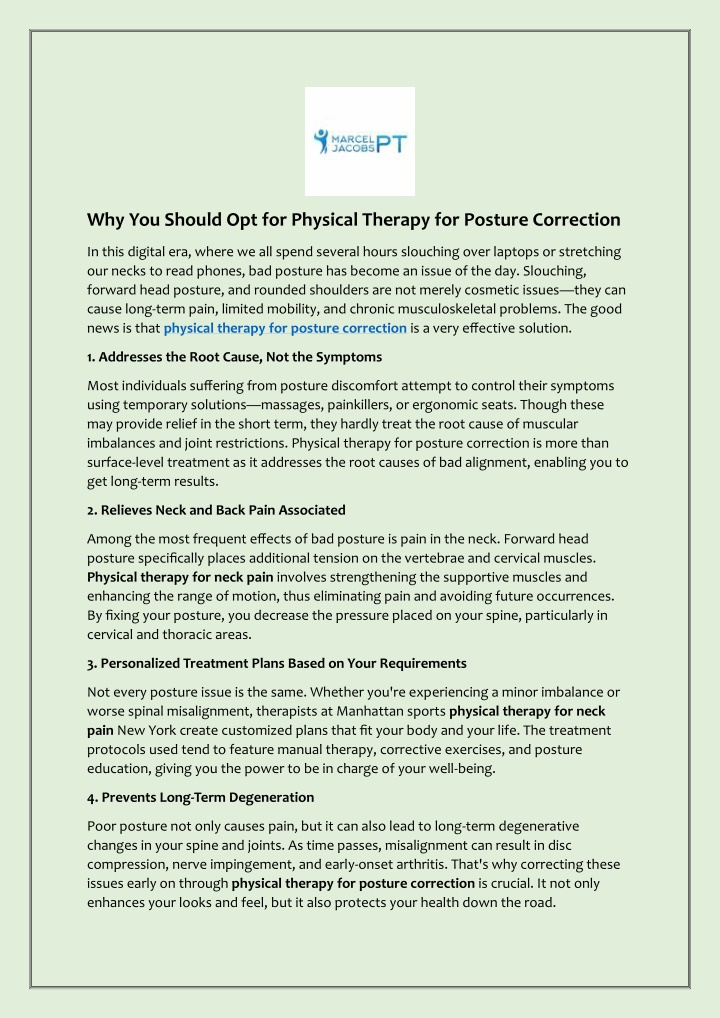 why you should opt for physical therapy