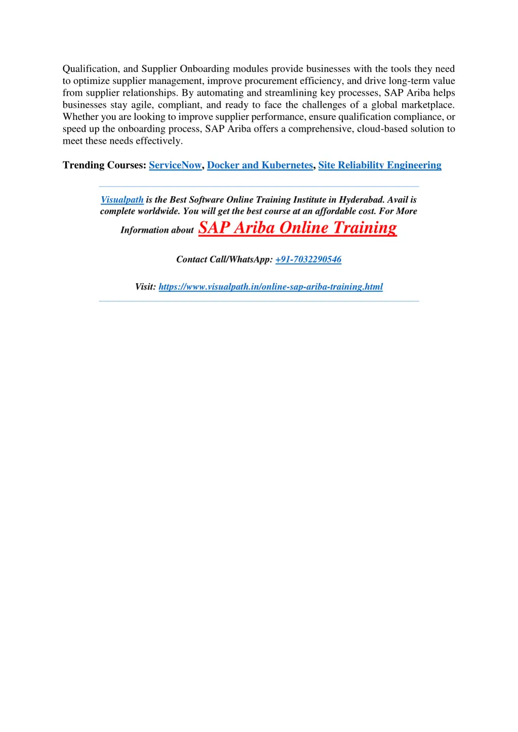 qualification and supplier onboarding modules