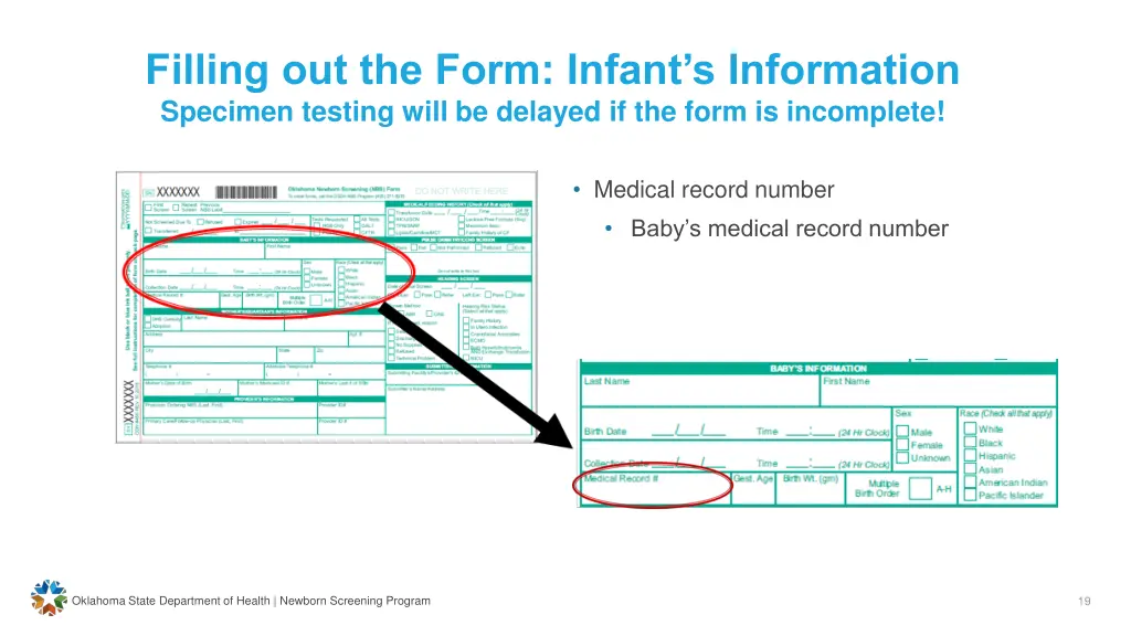 filling out the form infant s information 4