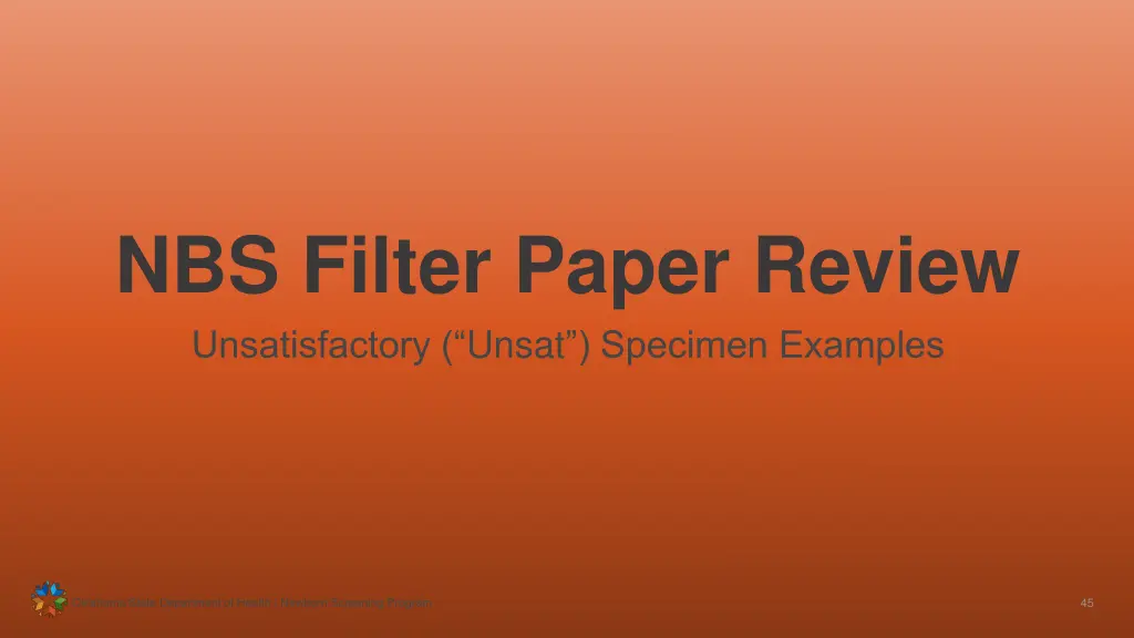 nbs filter paper review unsatisfactory unsat