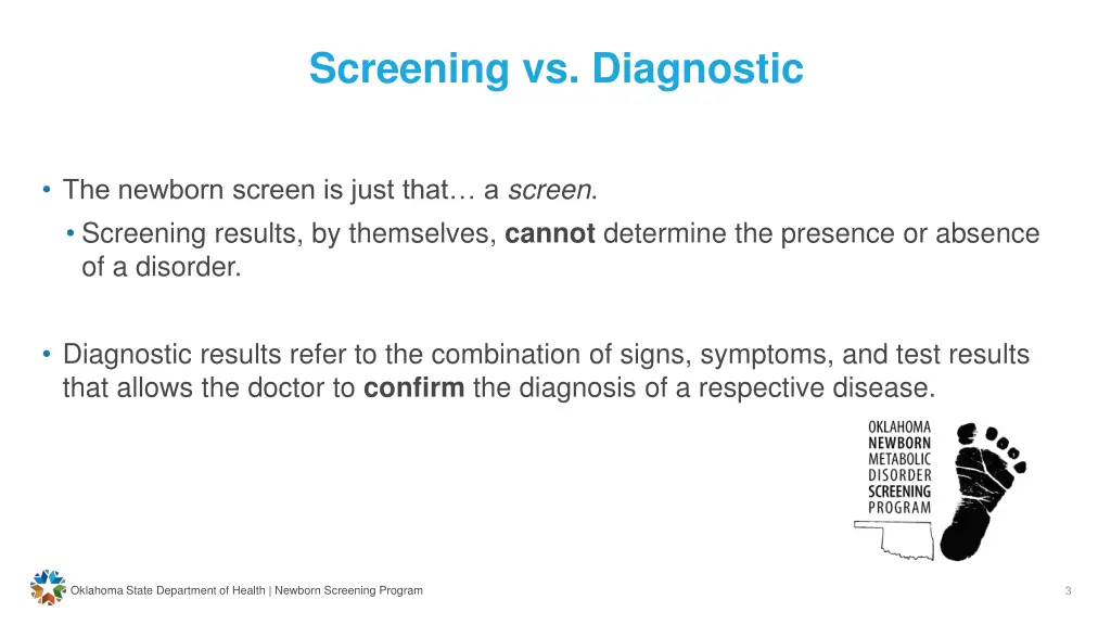 screening vs diagnostic