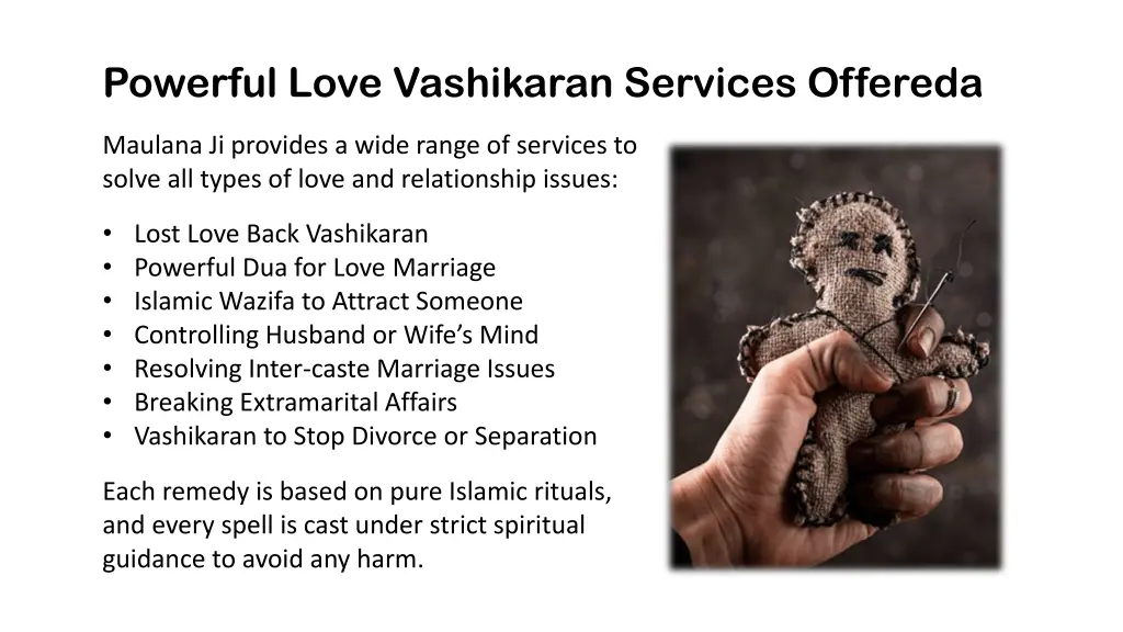 powerful love vashikaran services offereda