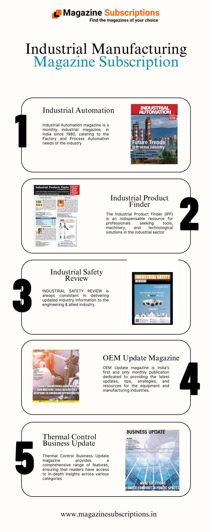 industrial manufacturing magazine subscription
