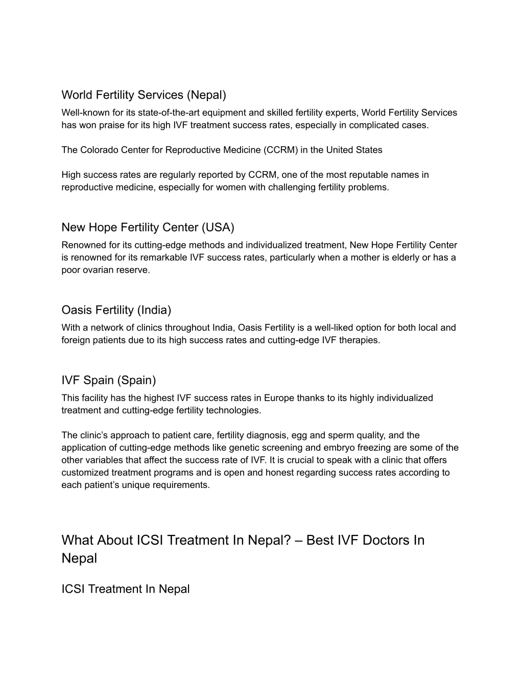 world fertility services nepal