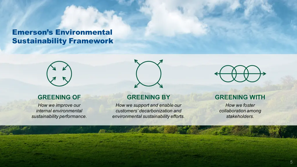 emerson s environmental sustainability framework