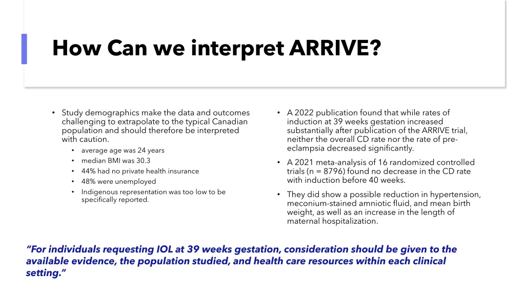 how can we interpret arrive