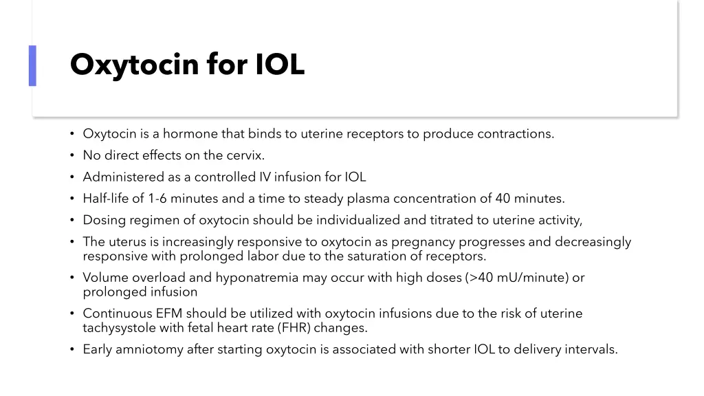 oxytocin for iol