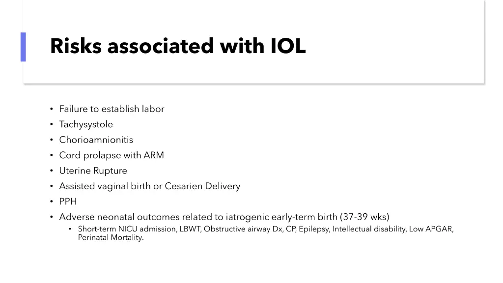 risks associated with iol