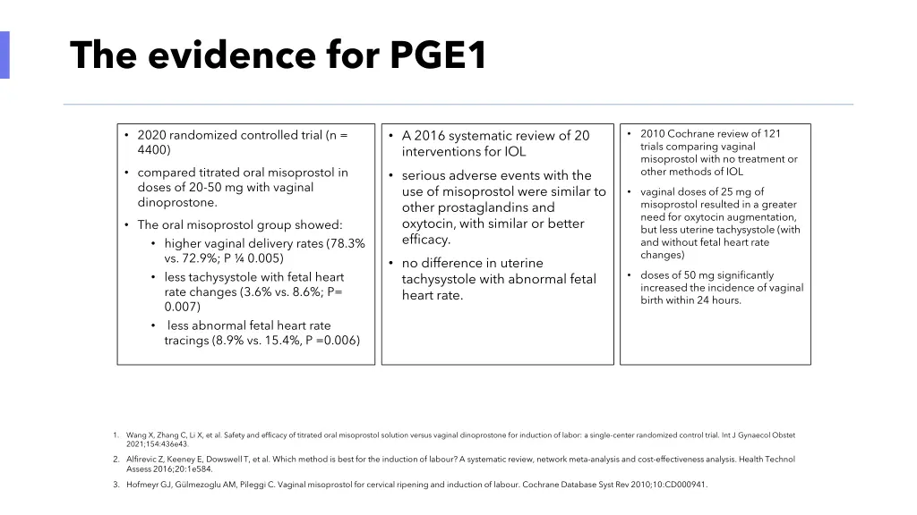 the evidence for pge1