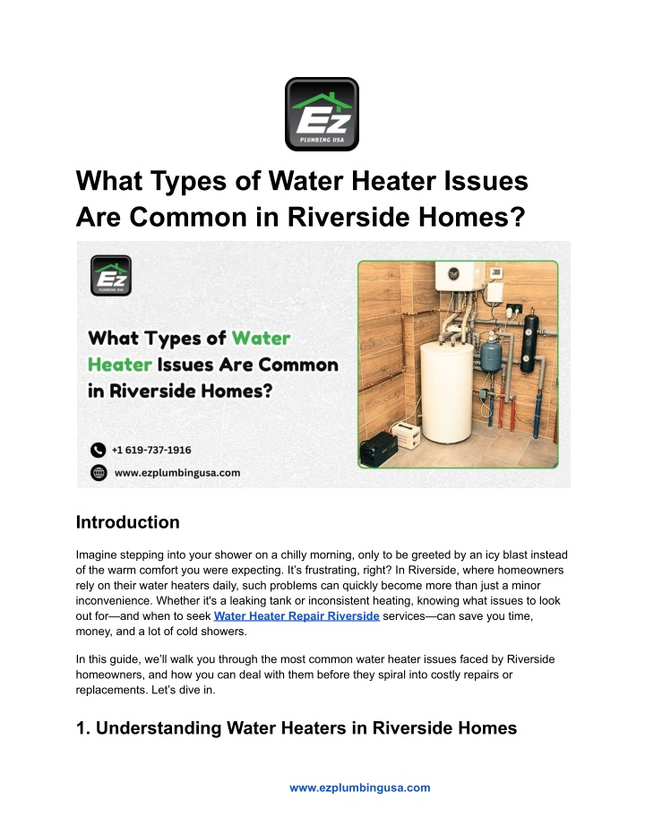 what types of water heater issues are common