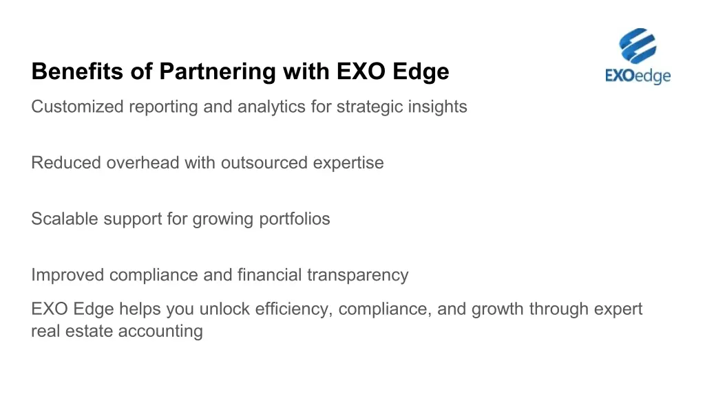 benefits of partnering with exo edge