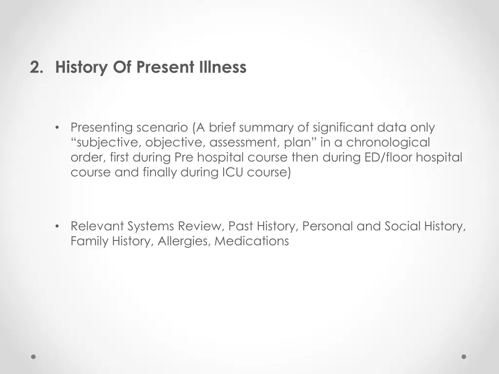 2 history of present illness