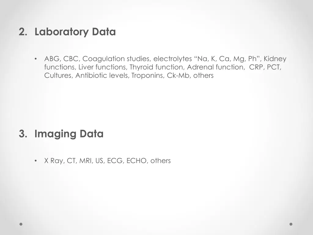 2 laboratory data