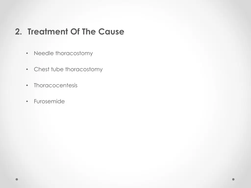 2 treatment of the cause