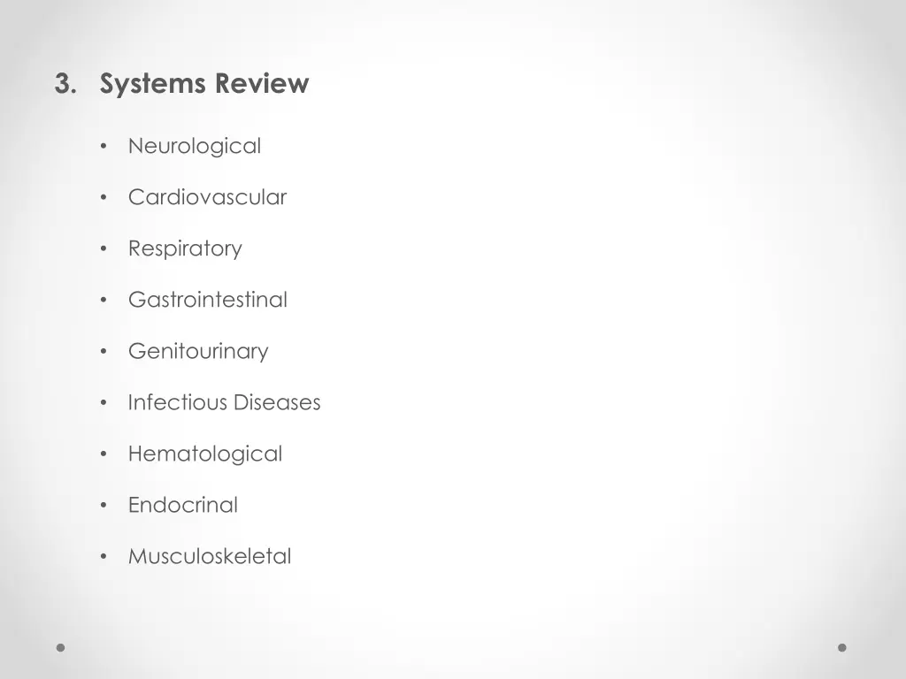 3 systems review