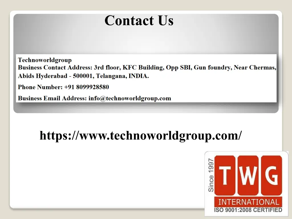 contact us