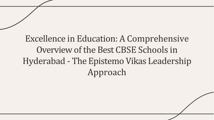 excellence in education a comprehensive overview